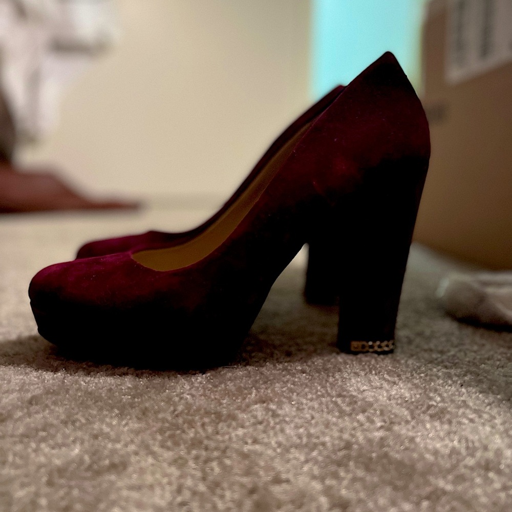 Burgundy Michael Kors Heels
